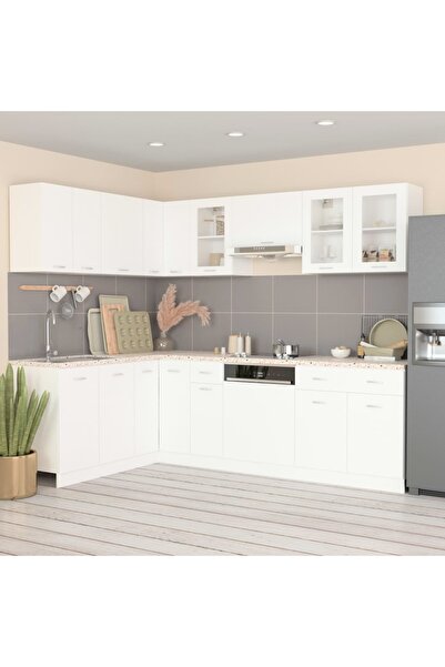 Concept Σετ ντουλαπιών κουζίνας, 11 τεμάχια, λευκό, μοριοσανίδα