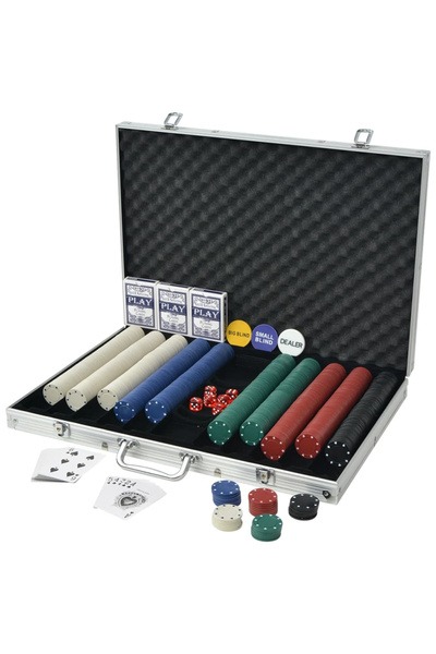 Concept Set de poker cu 1000 de jetoane din aluminiu