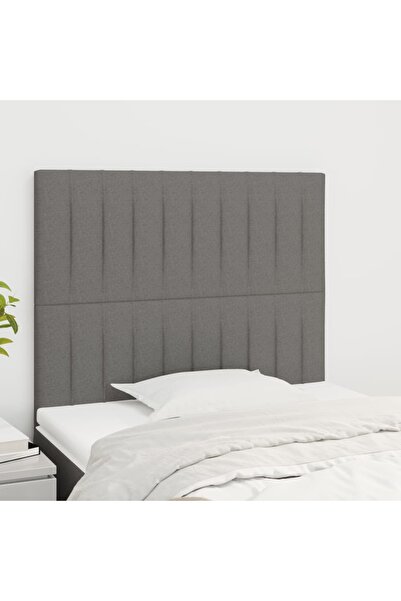 Concept Κομοδίνα, 2 τεμ., σκούρο γκρι, 80x5x78/88 cm, ύφασμα