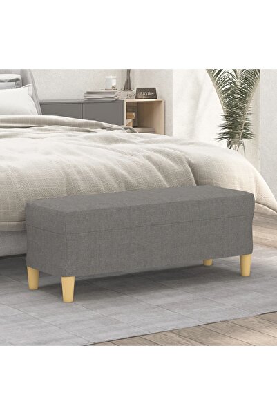 Concept Πάγκος, σκούρο γκρι, 100x35x41 cm, ύφασμα