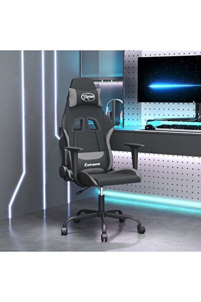 Concept Καρέκλα παιχνιδιών, μαύρη και ανοιχτό γκρι, ύφασμα