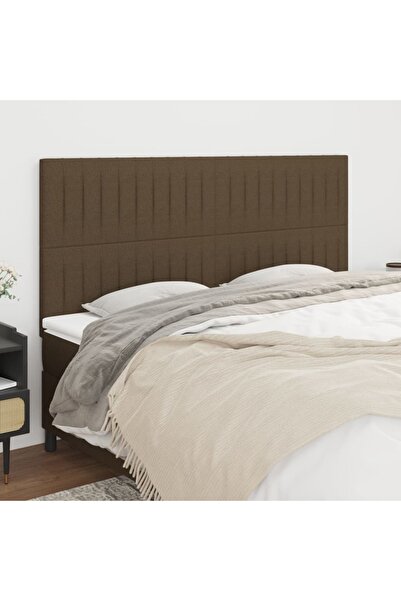 Concept Tăblii de pat, 4 buc, maro închis, 80x5x78/88 cm, textil