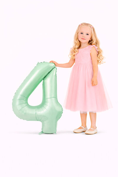 Yusuf Dirik YD Party Supplies بالون فويلو على شكل رقم 4 مقاس 76 سم 34 بوصة