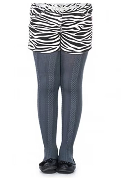 Penti Pretty tights "Gilda" 60 den - crochet print, graphite color