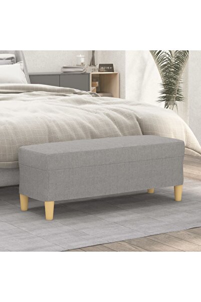 Concept Πάγκος, ανοιχτό γκρι, 100x35x41 εκ., ύφασμα