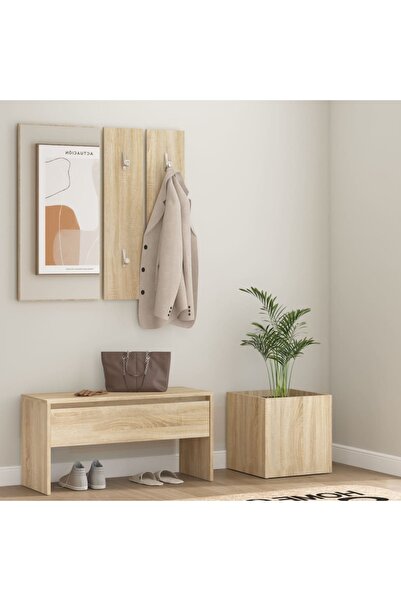 Concept Set de mobilier pentru hol, stejar sonoma, lemn prelucrat