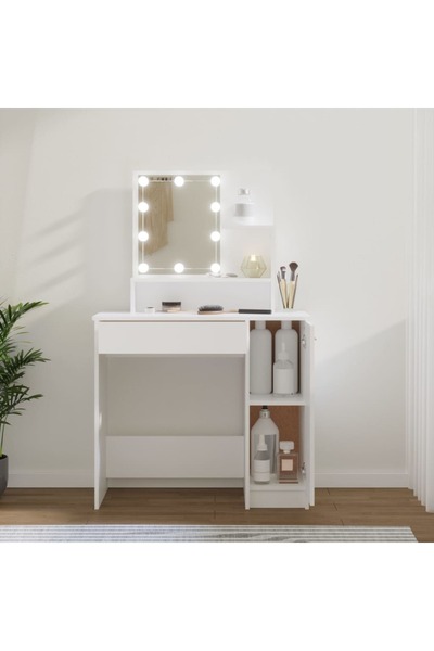 Concept Μπουντουάρ LED, λευκό, 86,5x35x136 εκ.