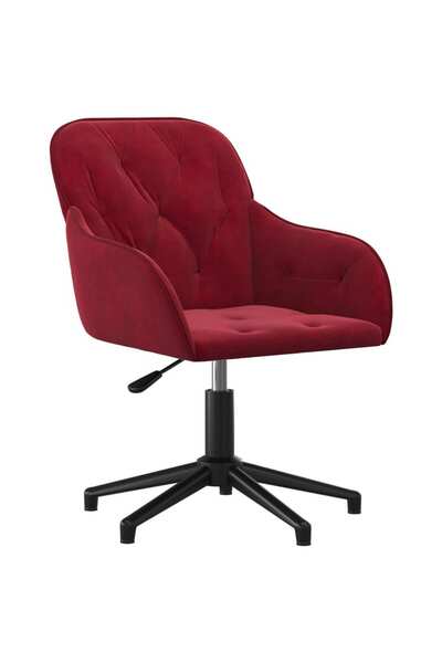 Concept Περιστρεφόμενη καρέκλα γραφείου, κόκκινο κρασί, Βελούδο