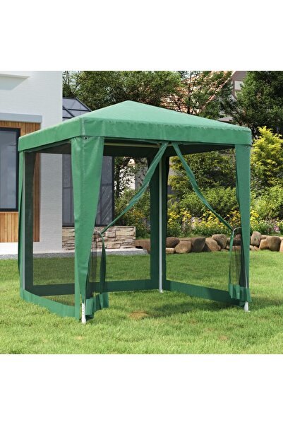 Concept Party tent with 4 mesh walls, green, 2x2 m, HDPE