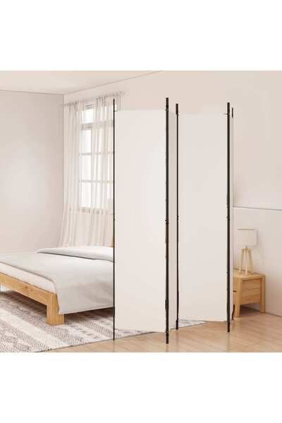 Concept Paravan de cameră cu 4 panouri, alb, 200x220 cm, textil