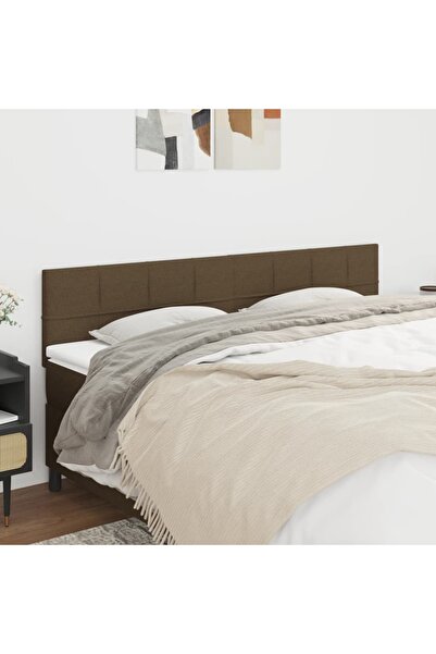 Concept Tăblii de pat, 2 buc, maro închis, 80x5x78/88 cm, textil