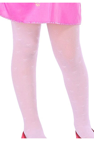 Penti Pretty girls tights "Diana", 20 den- matte, bow print, pink