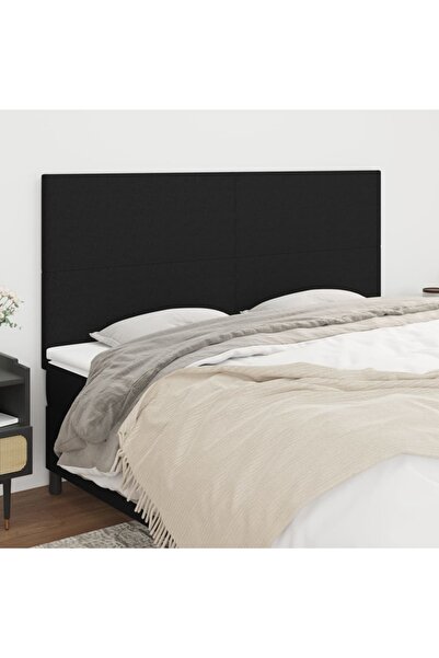 Concept Tăblii de pat, 4 buc, negru, 100x5x78/88 cm, textil