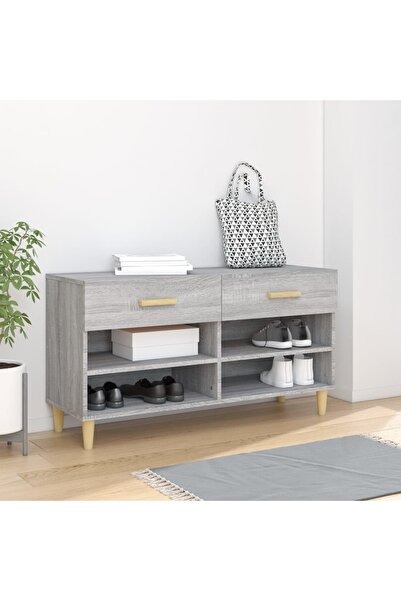 Concept Pantofar, gri sonoma, 102x35x55 cm, lemn compozit