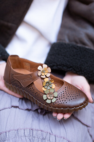 Venüs 2010718 Hakiki Deri Cırt Bant Detaylı Lazer Baskı Desenli Günlük Yumuşa...