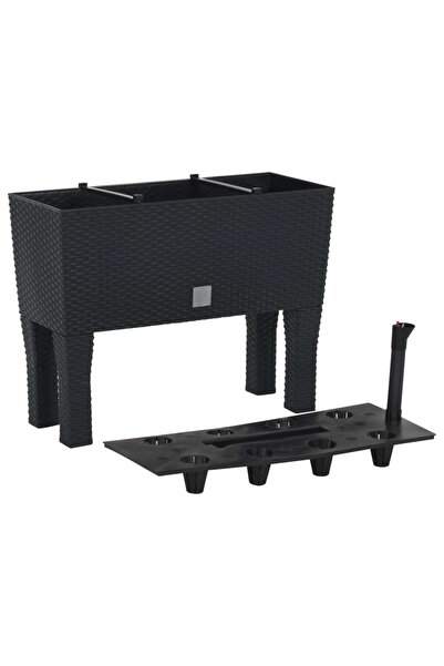 Concept Strat de grădină înălțat antracit 60x25x46 cm ratan PP