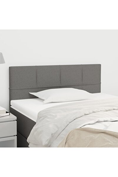 Concept Tăblie de pat, gri închis, 80x5x78/88 cm, textil