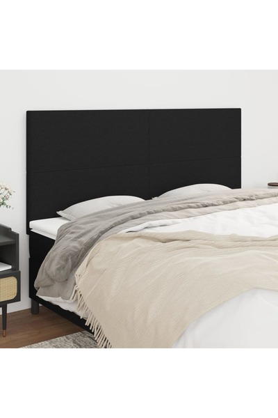 Concept Tăblii de pat, 4 buc, negru, 90x5x78/88 cm, textil