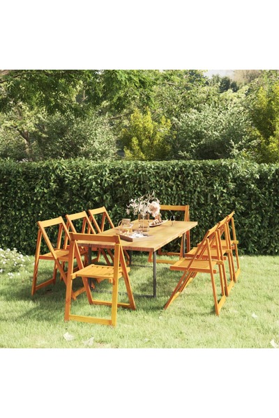 Concept Πτυσσόμενες καρέκλες κήπου, 8 τεμ., από μασίφ ξύλο ακακίας