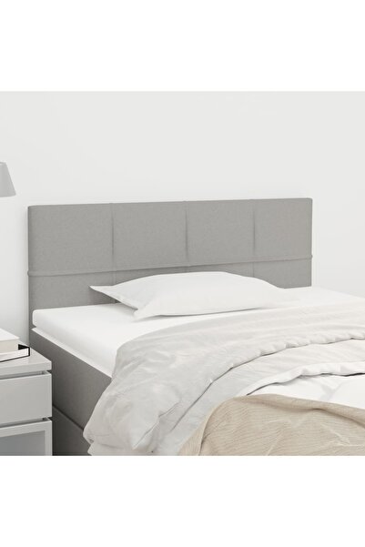 Concept Tăblie de pat, gri deschis, 100x5x78/88 cm, textil