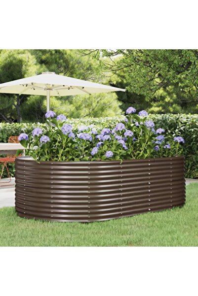 Concept Γλάστρα κήπου, καφέ, 212x140x68 cm, ατσάλινη