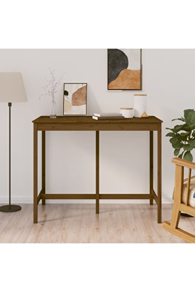 Concept Masă de bar, maro miere, 140x80x110 cm, lemn masiv de pin