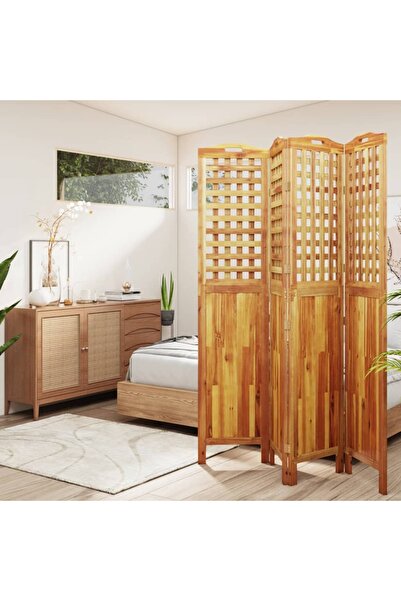 Concept Paravan de cameră 4 panouri 162x2x180 cm lemn masiv de acacia