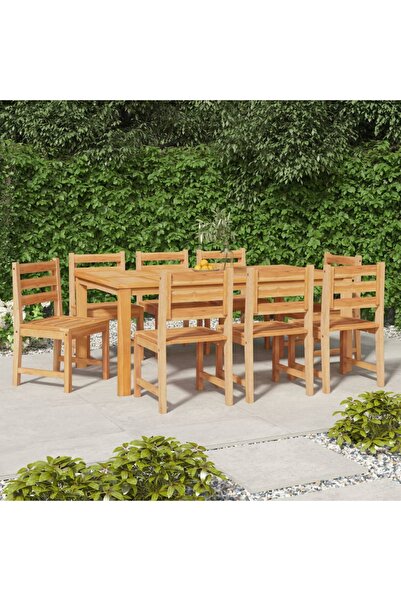 Concept Καρέκλες κήπου, 8 τεμ., από μασίφ ξύλο τικ