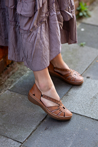 Venüs 25190245Y Hakiki Deri Lazer Baskı Desenli Günlük Kadın Ayakkabı