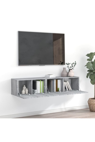 Concept Σετ ντουλαπιών τηλεόρασης, 2 τεμάχια, γκρι sonoma, επεξεργασμένο ξύλο