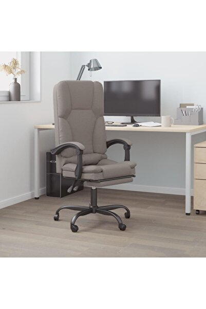 Concept Ανακλινόμενη καρέκλα γραφείου με δυνατότητα μασάζ, γκρι-μπεζ, ύφασμα