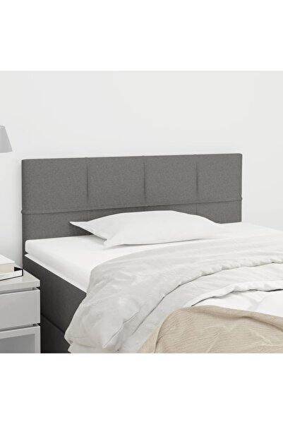 Concept Tăblie de pat, gri închis, 90x5x78/88 cm, textil