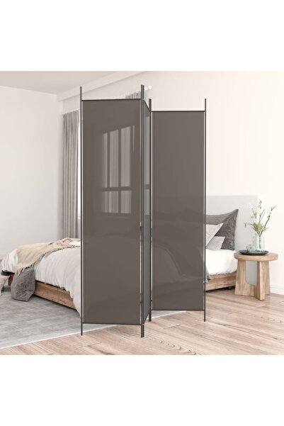 Concept Paravan de cameră cu 3 panouri, antracit, 150x220 cm, textil