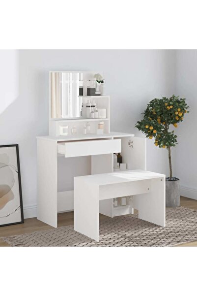 Concept Σετ μπουντουάρ, λευκό, 86,5x35x136 εκ.