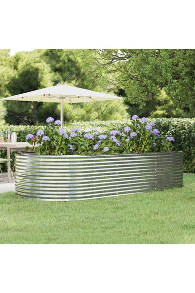 Concept Γλάστρα κήπου, ασημί, 291x140x68 cm, ατσάλινη