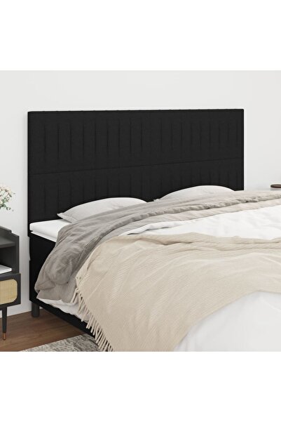 Concept Tăblii de pat, 4 buc, negru, 80x5x78/88 cm, textil