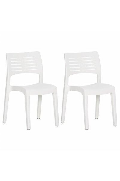 Concept Καρέκλες κήπου, σετ 2 τεμαχίων, λευκές, από πολυπροπυλένιο
