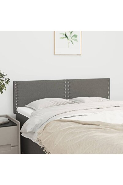 Concept Tăblii de pat, 2 buc., gri închis, 72x5x78/88 cm, textil