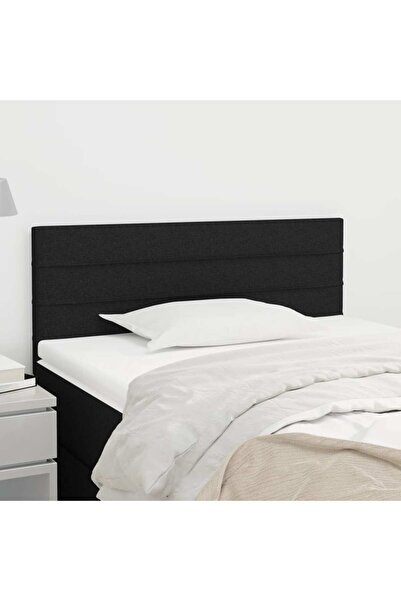 Concept Tăblie de pat, negru, 80x5x78/88 cm, textil