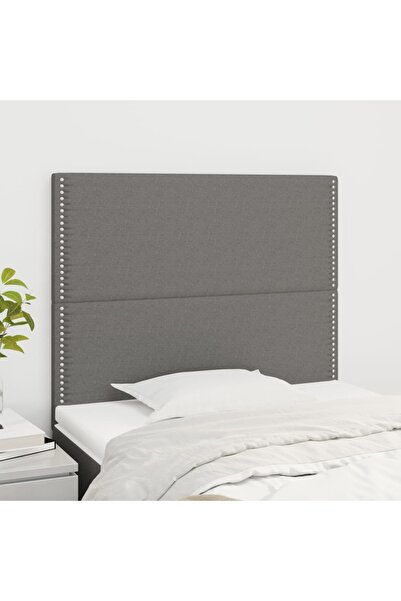 Concept Tăblii de pat, 2 buc, gri închis, 80x5x78/88 cm, textil