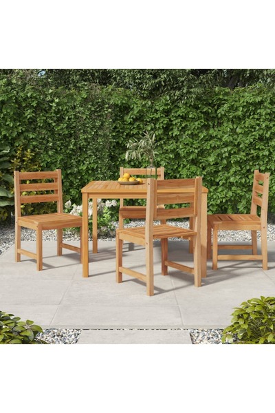 Concept Καρέκλες κήπου, 4 τεμ., από μασίφ ξύλο τικ