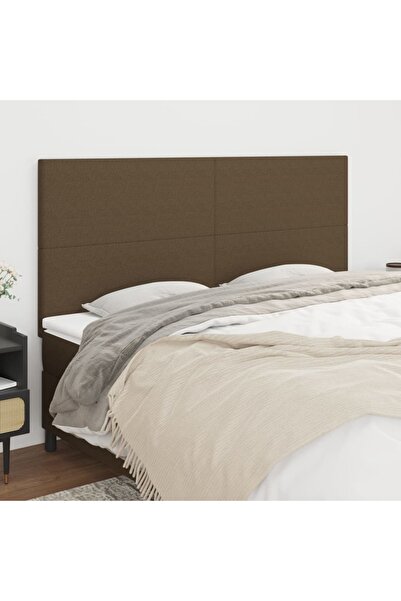 Concept Tăblii de pat, 4 buc, maro închis, 80x5x78/88 cm, textil