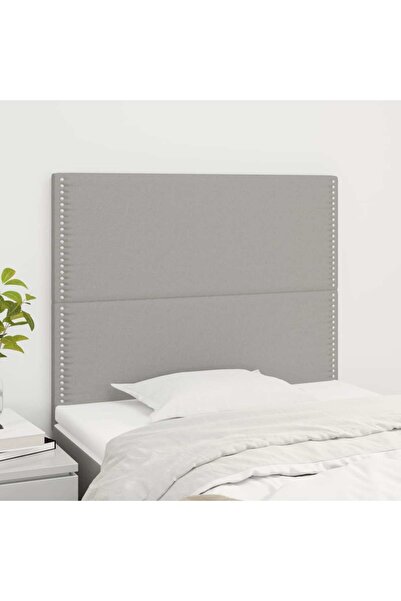 Concept Tăblii de pat, 2 buc, gri deschis, 90x5x78/88 cm, textil