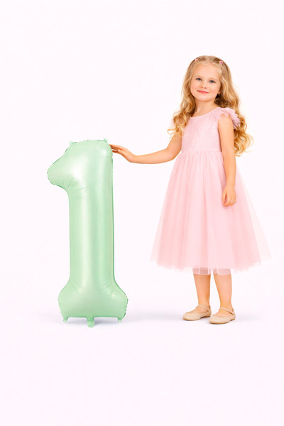 Yusuf Dirik YD Party Supplies بالون فويلو على شكل رقم 1 مقاس 76 سم 34 بوصة