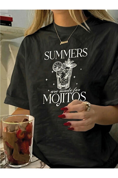 Marco Fresco Unisex Casual κοντομάνικο μπλουζάκι Summers Mojito με τύπωμα You...