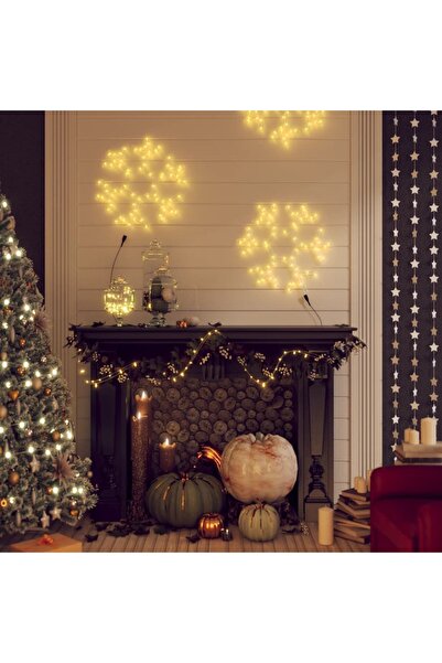 Concept Χριστουγεννιάτικη φιγούρα χιονονιφάδας, 72 ζεστά λευκά LED