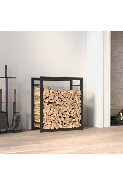 Concept Θήκη για καυσόξυλα, ματ μαύρη, 50x28x56 cm, ατσάλι