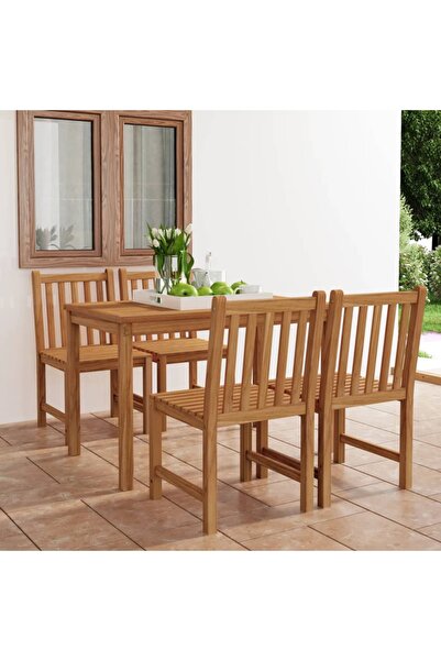 Concept Σετ επίπλων κήπου, 5 τεμάχια, από μασίφ ξύλο τικ