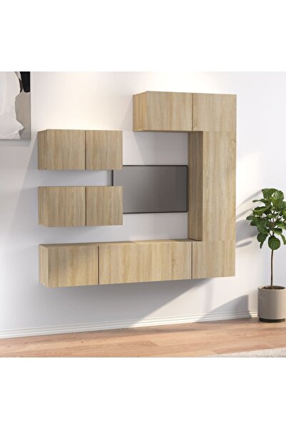 Concept Set comodă TV, 6 piese, stejar sonoma, lemn prelucrat