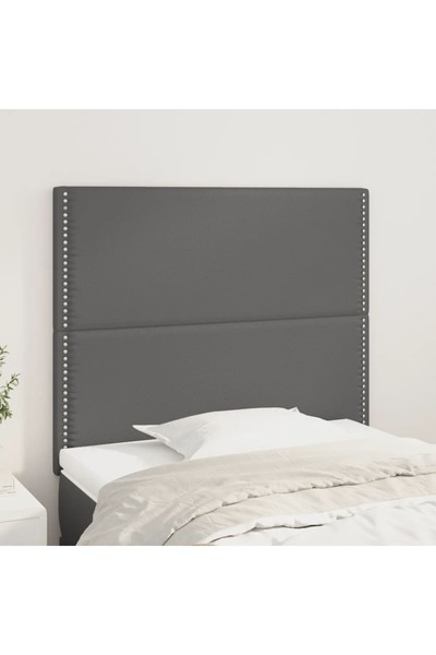 Concept Κομοδίνα, 2 τεμ., γκρι, 90x5x78/88 cm, οικολογικό Δερμάτινο